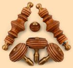 Комплект ручек Ретро модель №8К для жарового самовара (деревянные, коричневый цвет ручек)