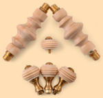 Комплект ручек Ретро модель №1Н для жарового самовара (деревянные, натуральный цвет ручек)