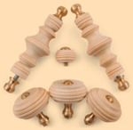 Комплект ручек Ретро модель №11Н для жарового самовара (деревянные, натуральный цвет ручек)