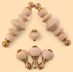 Комплект ручек Ретро модель №3Н для жарового самовара (деревянные, натуральный цвет ручек)