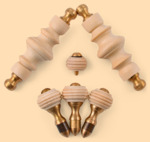 Комплект ручек Ретро модель №4Н для жарового самовара (деревянные, натуральный цвет ручек)