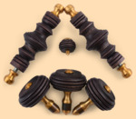 Комплект ручек Ретро модель №8Ч для жарового самовара (деревянные, чёрный цвет ручек)