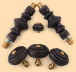 Комплект ручек Ретро модель №9Ч для жарового самовара (деревянные, чёрный цвет ручек)