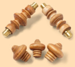 Комплект ручек Ретро модель №1КЭ для электрического самовара (деревянные, коричневый цвет ручек)