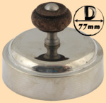 Тушилка, колпачок для самоварной трубы 77 мм (никелированная латунь, покрытие не боится воды, модель №2)