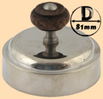 Тушилка, колпачок для самоварной трубы 81 мм (никелированная латунь, покрытие не боится воды, модель №2)