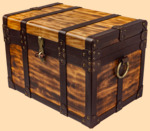 Сундук Дипломат (размер 50 на 33 на 33 см, фанера, натуральная телячья кожа)