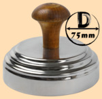 Тушилка, колпачок для самоварной трубы 75 мм (никелированная латунь, покрытие не боится воды)