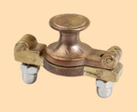 Паровичок двойной Ретро №8 (на двух креплениях с колпачковой гайкой, латунь)