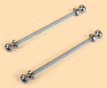 Стержень для ручки с малинками Модель №2 (длина 95 мм, 2 штуки в комплекте, никелированные малинки)