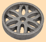 Колосник для самовара Чугун (диаметр 100 мм, с отверстием по центру)