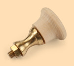 Стойка в сборе Барская с гайкой (натуральный цвет, латунь, диаметр ручки 25 мм)