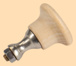 Стойка в сборе Барская с гайкой (натуральный цвет, никель, диаметр ручки 30 мм)