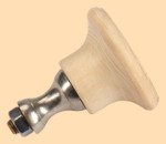 Стойка в сборе Барская с гайкой (натуральный цвет, никель, диаметр ручки 35 мм)