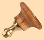 Стойка в сборе Барская с гайкой (коричневая, латунь, диаметр ручки 35 мм)