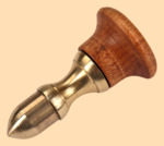 Стойка в сборе Барская с малинкой (коричневая, латунь, диаметр ручки 25 мм)