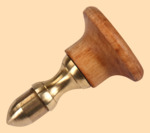 Стойка в сборе Барская с малинкой (коричневая, латунь, диаметр ручки 30 мм)