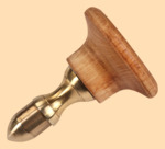 Стойка в сборе Барская с малинкой (коричневая, латунь, диаметр ручки 35 мм)