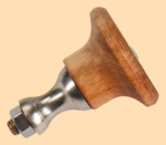 Стойка в сборе Барская с гайкой (коричневая, никель, диаметр ручки 30 мм)