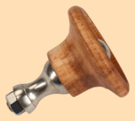 Стойка в сборе Барская с гайкой (коричневая, никель, диаметр ручки 35 мм)