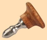 Стойка в сборе Барская с малинкой (коричневая, никель, диаметр ручки 35 мм)