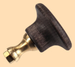 Стойка в сборе Барская с гайкой (чёрная, латунь, диаметр ручки 35 мм)