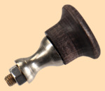 Стойка в сборе Барская с гайкой (чёрная, никель, диаметр ручки 25 мм)