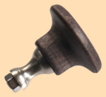 Стойка в сборе Барская с гайкой (чёрная, никель, диаметр ручки 35 мм)