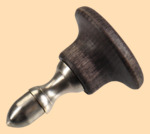 Стойка в сборе Барская с малинкой (чёрная, никель, диаметр ручки 35 мм)