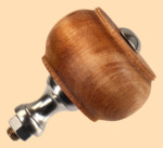 Стойка в сборе Купеческая с гайкой (коричневая, никель, диаметр ручки 35 мм)