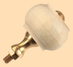 Стойка в сборе Купеческая с гайкой (натуральный цвет, латунь, диаметр ручки 35 мм)