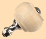 Стойка в сборе Купеческая с гайкой (натуральный цвет, никель, диаметр ручки 35 мм)