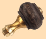 Стойка в сборе Купеческая с гайкой (чёрная, латунь, диаметр ручки 25 мм)