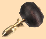 Стойка в сборе Купеческая с малинкой (чёрная, латунь, диаметр ручки 35 мм)