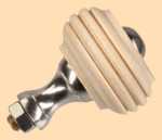 Стойка в сборе Старинная с гайкой (натуральный цвет, никель, диаметр ручки 30 мм)