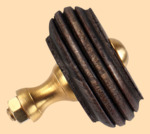 Стойка в сборе Старинная с гайкой (чёрная, латунь, диаметр ручки 35 мм)