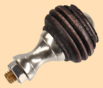 Стойка в сборе Старинная с гайкой (чёрная, никель, диаметр ручки 25 мм)