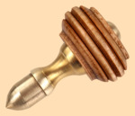 Стойка в сборе Старинная с малинкой (коричневая, латунь, диаметр ручки 30 мм)