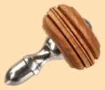 Стойка в сборе Старинная с малинкой (коричневая, никель, диаметр ручки 35 мм)