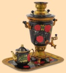 Набор электрический Рябина на чёрном рюмка (4л)